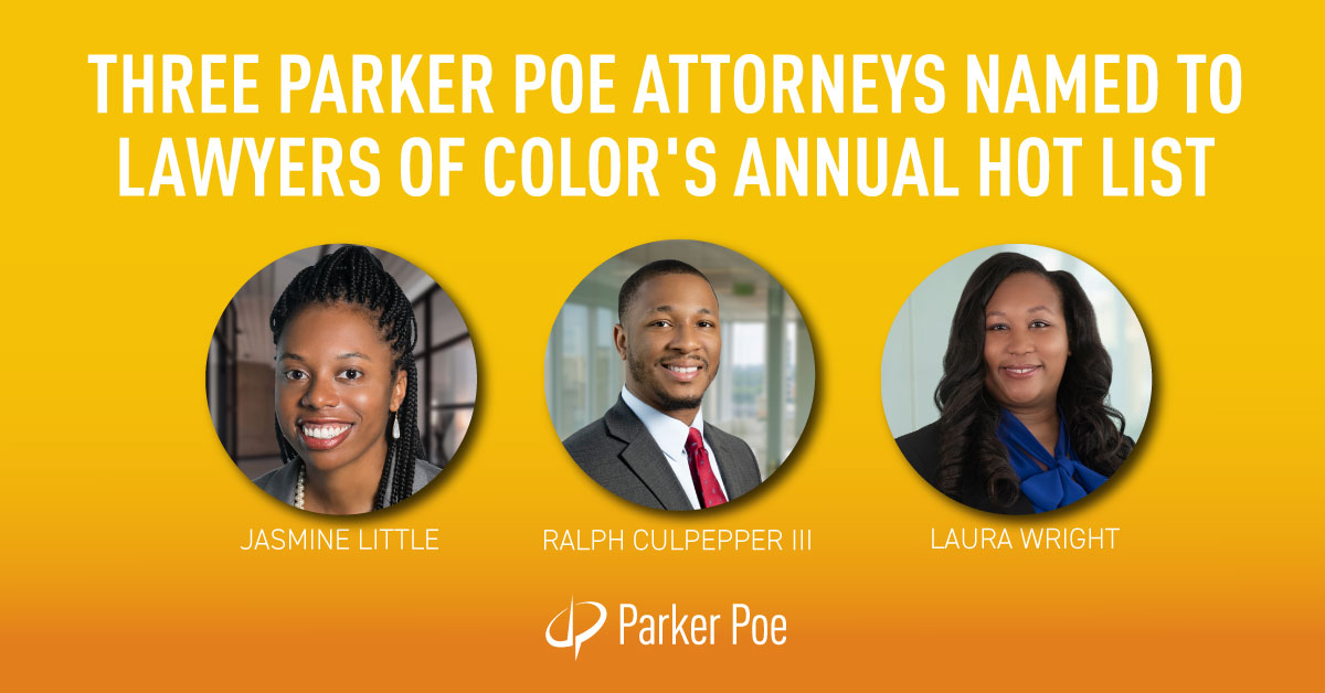 Two Parker Poe Attorneys Named to Lawyers of Color's Annual Hot List